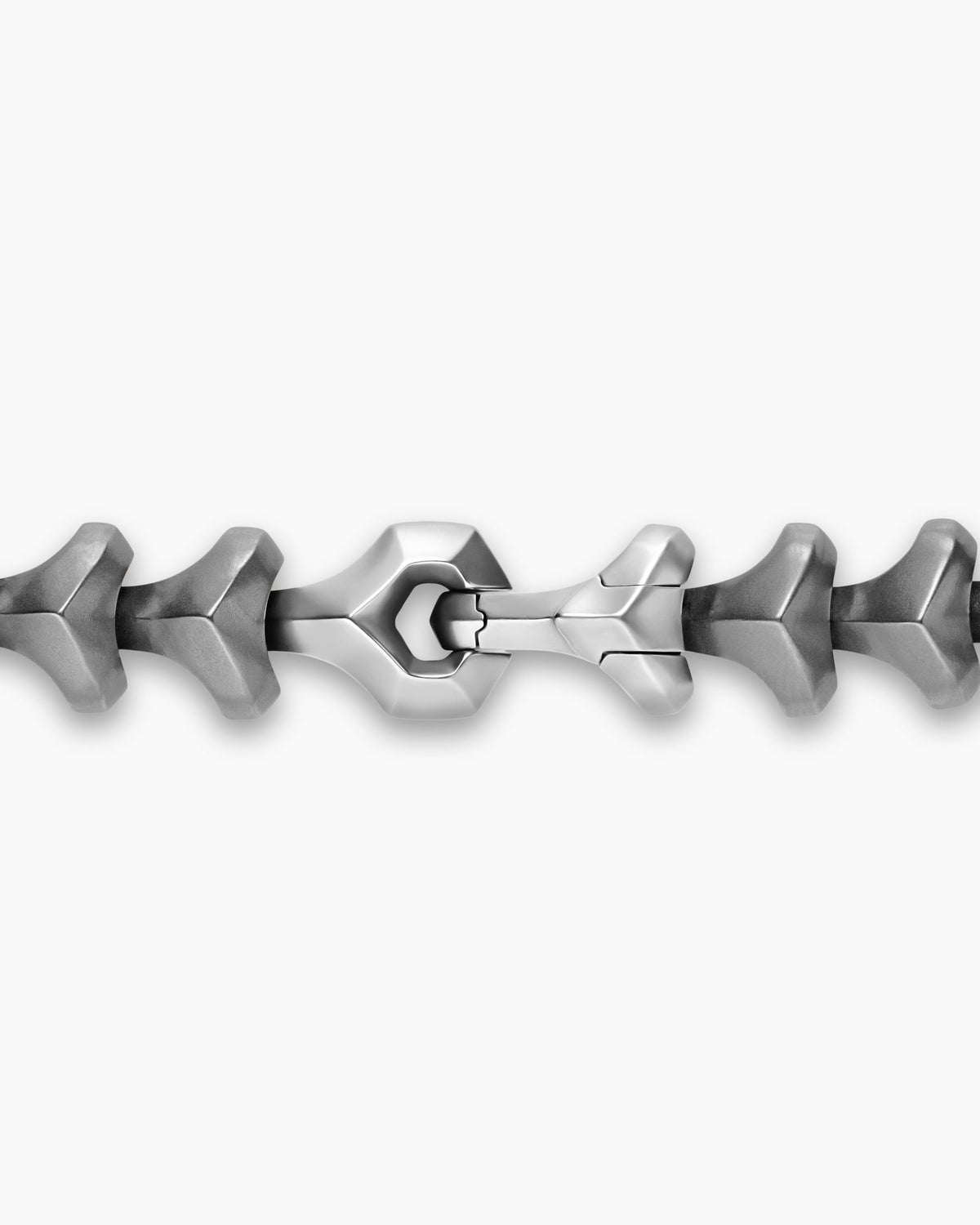 David Yurman Mens Armory Necklace in Anthracite Titanium with Sterling Silver, 9.5mm David Yurman Men’s