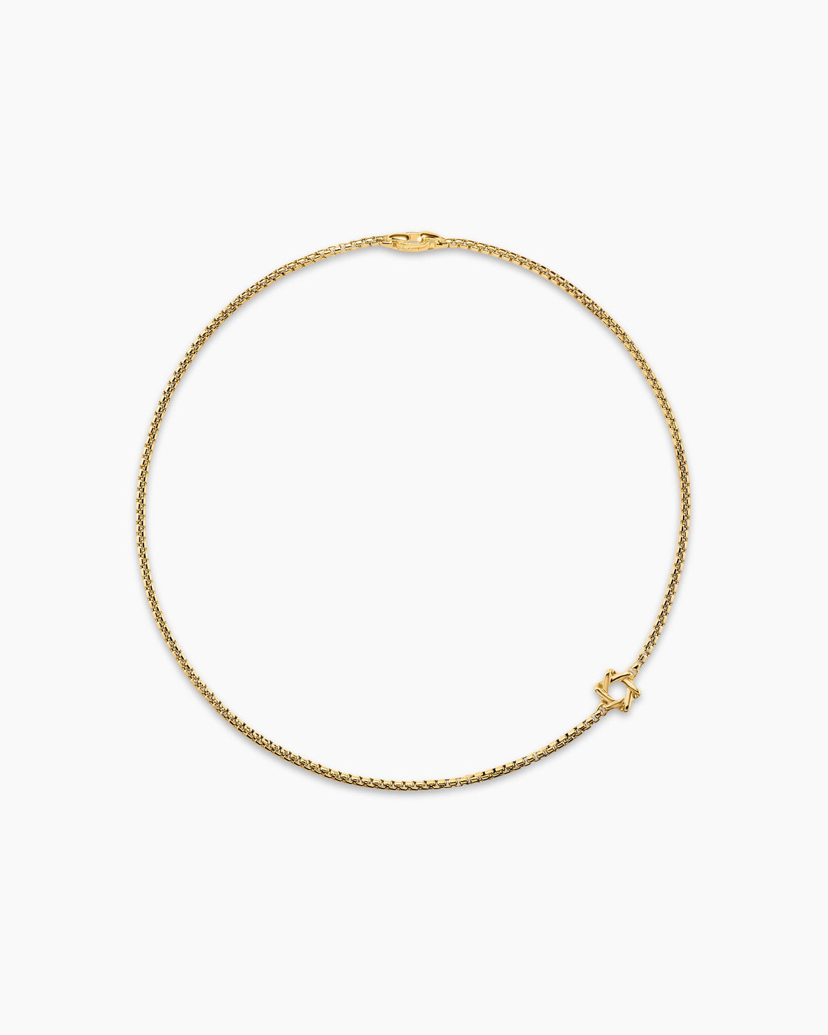 David Yurman Mens Star of David Station Necklace in 18K Yellow Gold, 3.4mm David Yurman Men’s