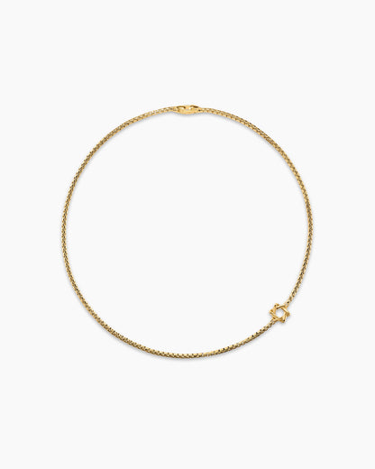 David Yurman Mens Star of David Station Necklace in 18K Yellow Gold, 3.4mm David Yurman Men’s