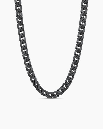 David Yurman Men's Curb Chain Angular Link Necklace in Black Titanium, 11mm David Yurman Men’s