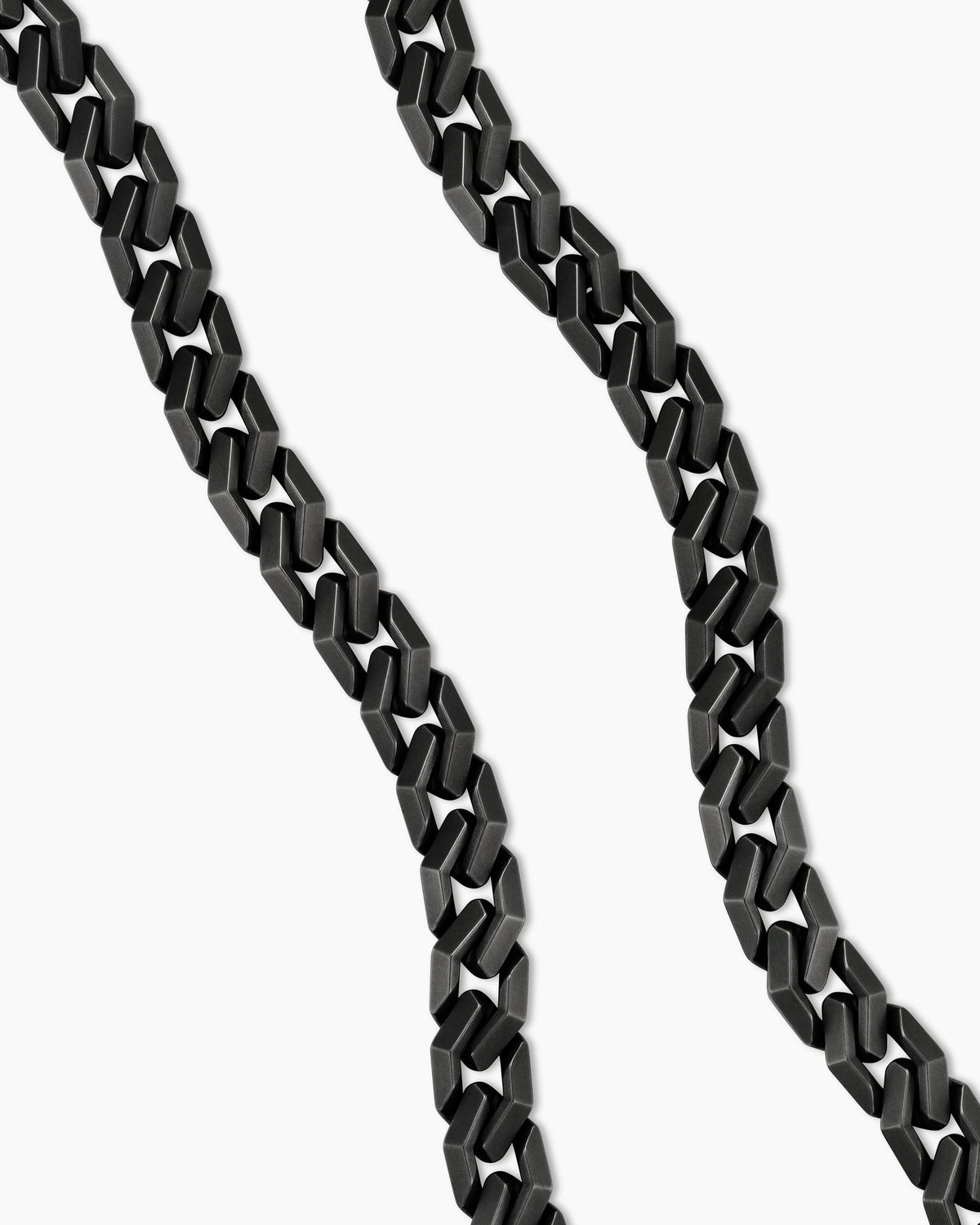 David Yurman Men's Curb Chain Angular Link Necklace in Black Titanium, 11mm David Yurman Men’s