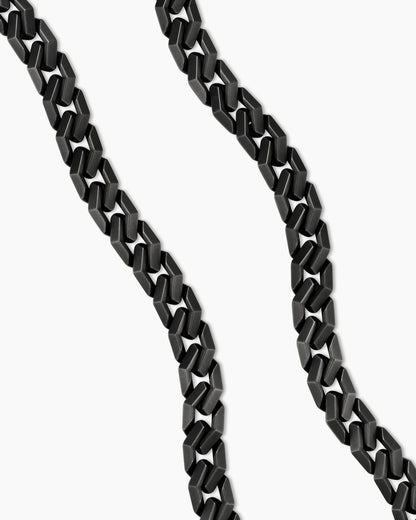David Yurman Men's Curb Chain Angular Link Necklace in Black Titanium, 11mm David Yurman Men’s