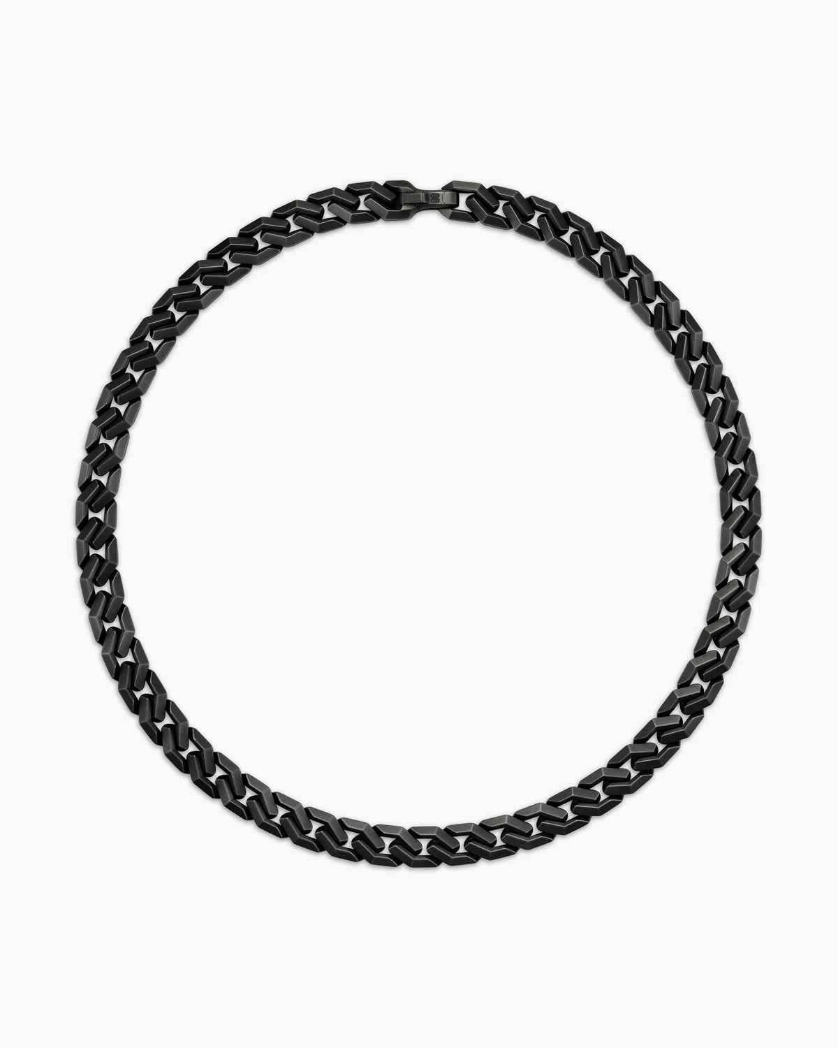 David Yurman Men's Curb Chain Angular Link Necklace in Black Titanium, 11mm David Yurman Men’s