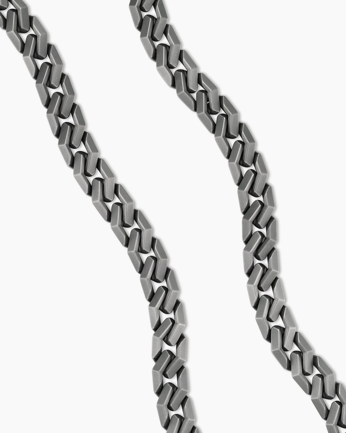 David Yurman Men's Curb Chain Angular Link Necklace in Anthracite Titanium, 11mm David Yurman Men’s