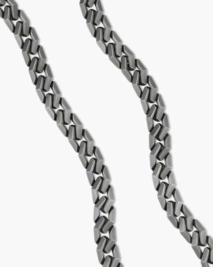 David Yurman Men's Curb Chain Angular Link Necklace in Anthracite Titanium, 11mm David Yurman Men’s