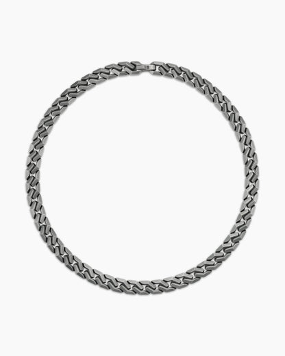 David Yurman Men's Curb Chain Angular Link Necklace in Anthracite Titanium, 11mm David Yurman Men’s