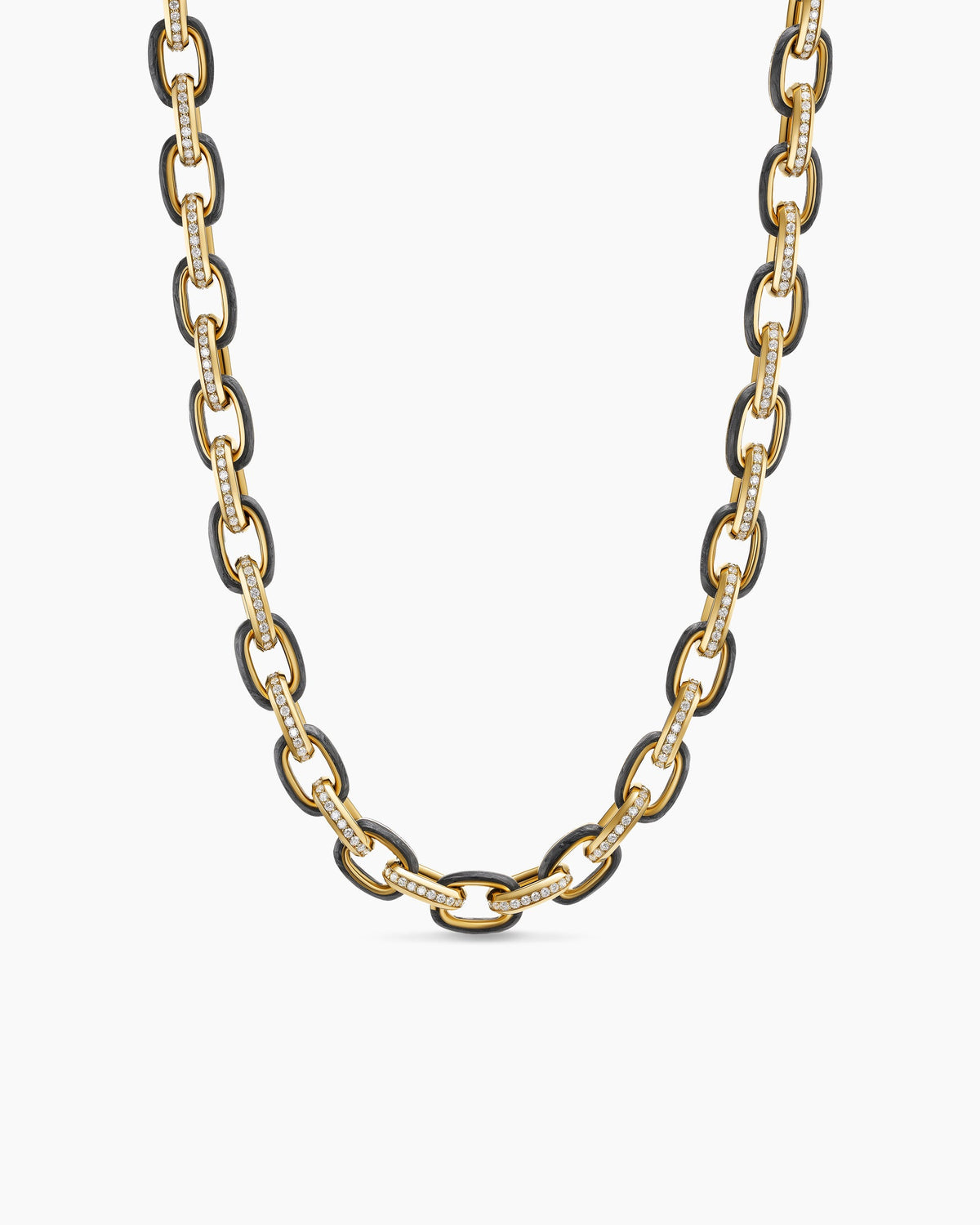David Yurman Mens Streamline Oval Link Necklace in 18K Yellow Gold, 10.8mm David Yurman Men’s