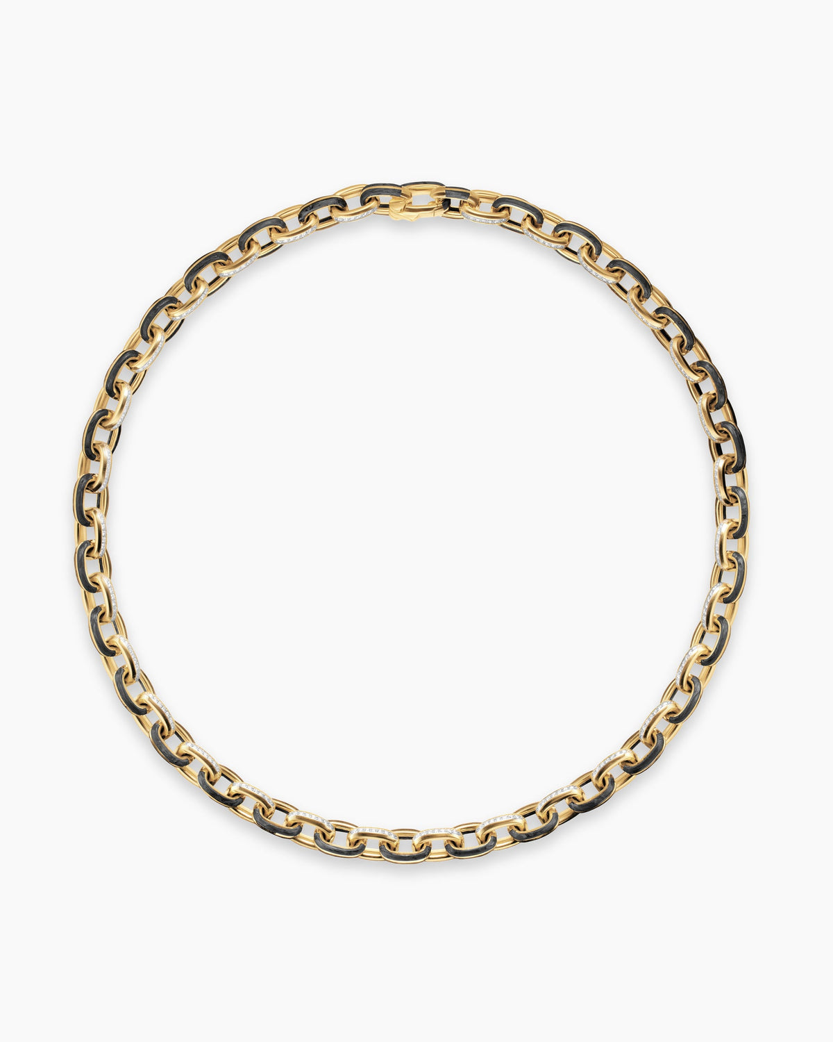 David Yurman Mens Streamline Oval Link Necklace in 18K Yellow Gold, 10.8mm David Yurman Men’s