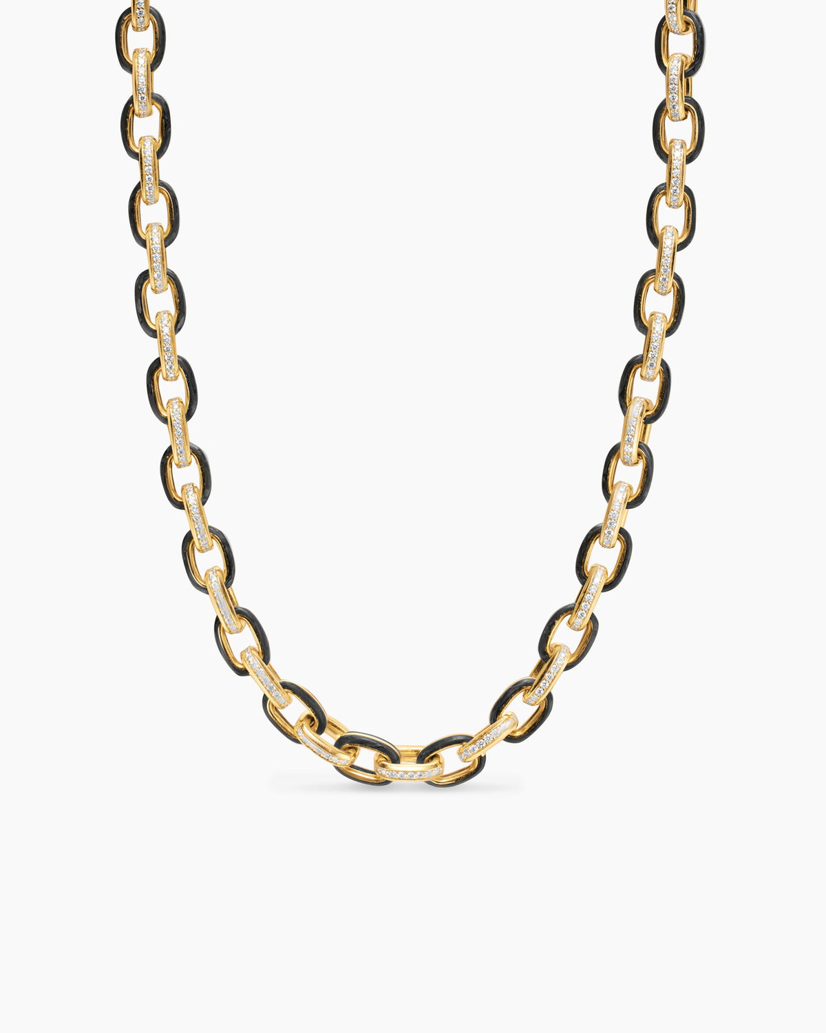 David Yurman Mens Streamline Oval Link Necklace in 18K Yellow Gold, 8.5mm David Yurman Men’s