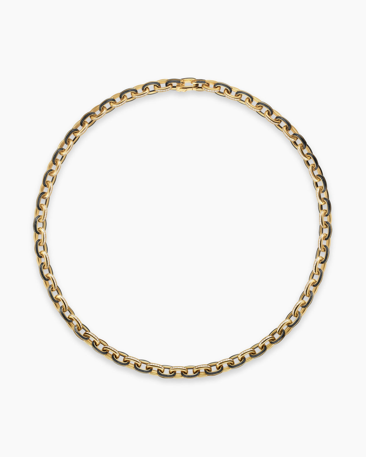David Yurman Mens Streamline Oval Link Necklace in 18K Yellow Gold, 8.5mm David Yurman Men’s