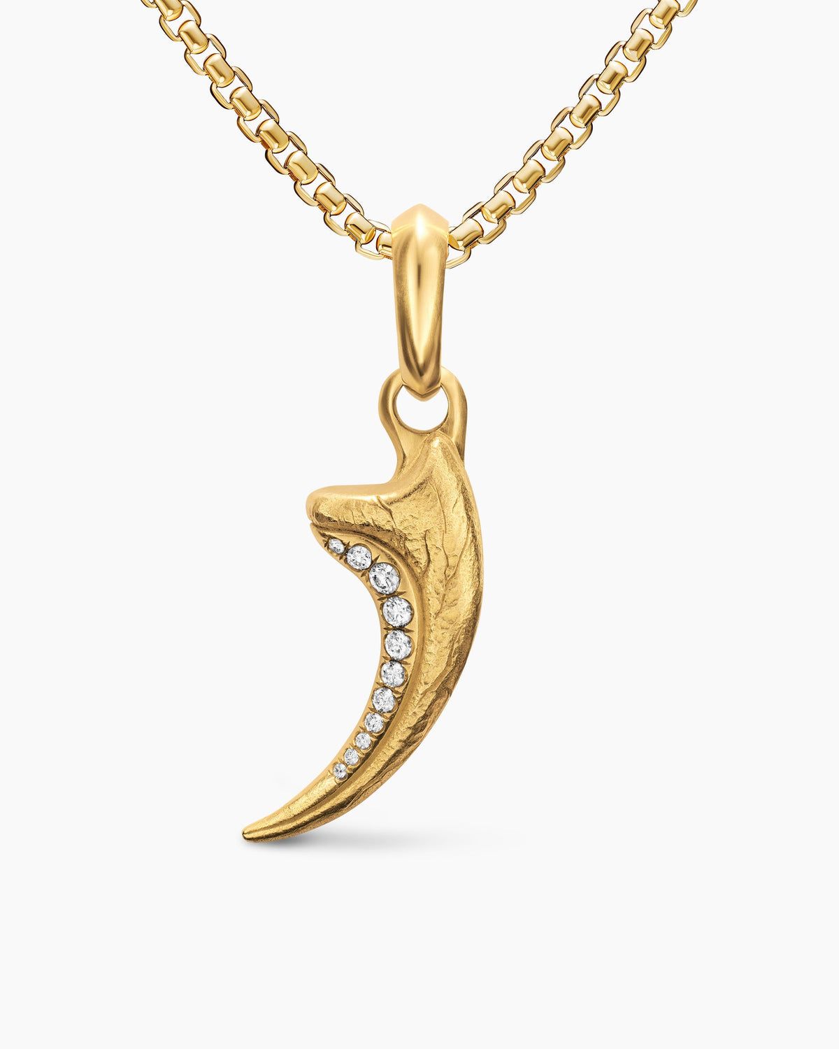 David Yurman Mens Raptor Claw Amulet in 18K Yellow Gold with Diamonds, 27.3mm David Yurman Men’s