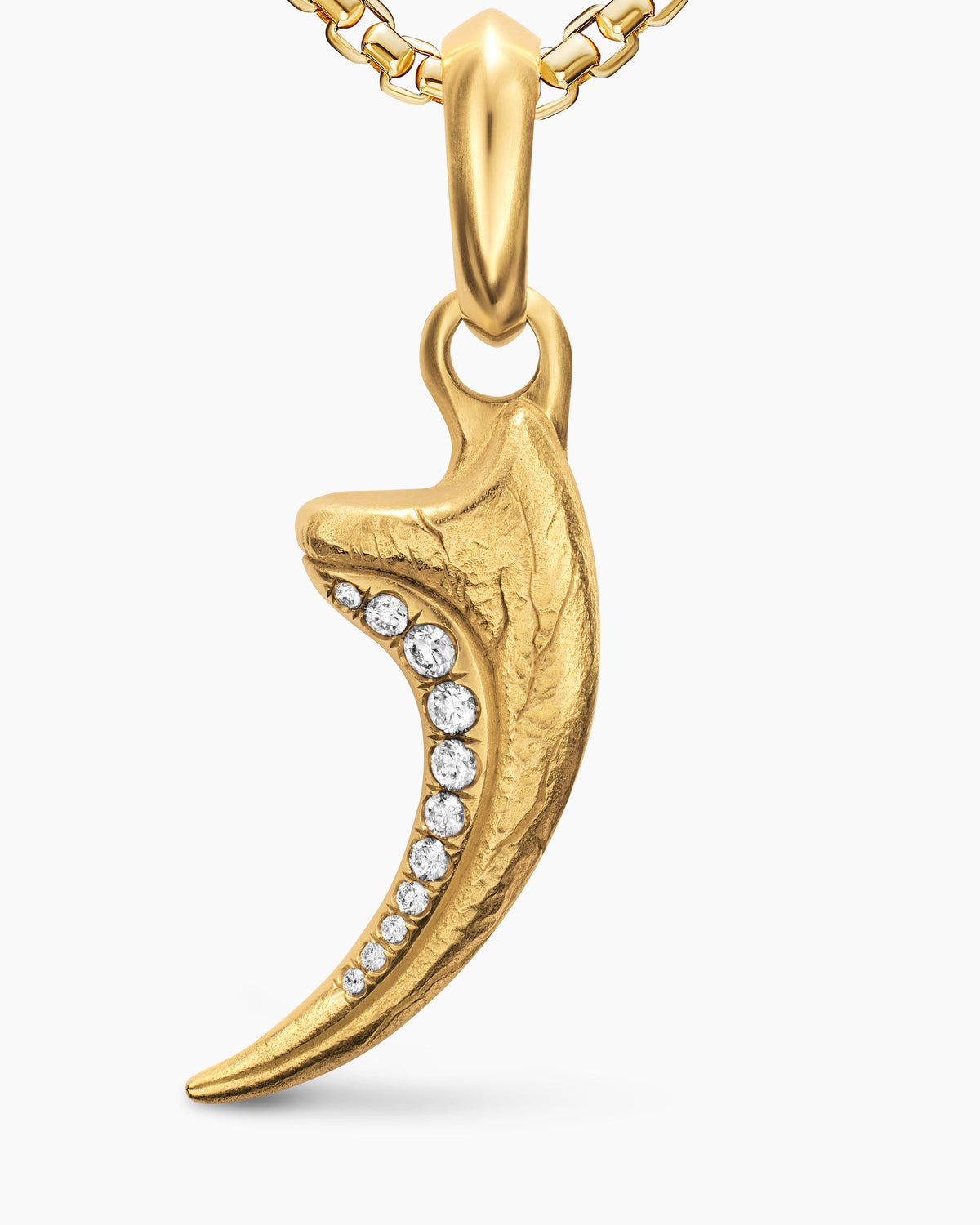 David Yurman Mens Raptor Claw Amulet in 18K Yellow Gold with Diamonds, 27.3mm David Yurman Men’s