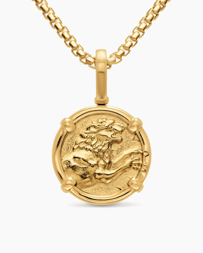 David Yurman Mens Alexander the Great Amulet in 18K Yellow Gold, 20.5mm David Yurman Men’s