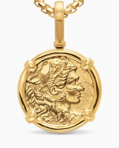 David Yurman Mens Alexander the Great Amulet in 18K Yellow Gold, 20.5mm David Yurman Men’s