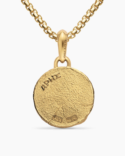 David Yurman Mens Ares Amulet in 18K Yellow Gold, 24mm David Yurman Men’s
