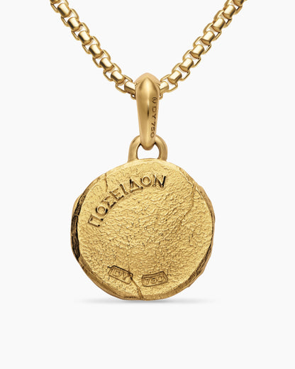 David Yurman Mens Poseidon Amulet in 18K Yellow Gold, 24mm David Yurman Men’s