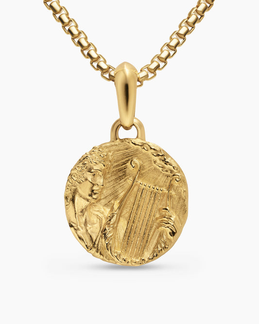 David Yurman Mens Apollo Amulet in 18K Yellow Gold, 24mm David Yurman Men’s