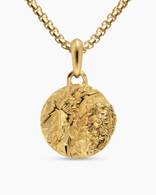 David Yurman Mens Zeus Amulet in 18K Yellow Gold, 24mm David Yurman Men’s