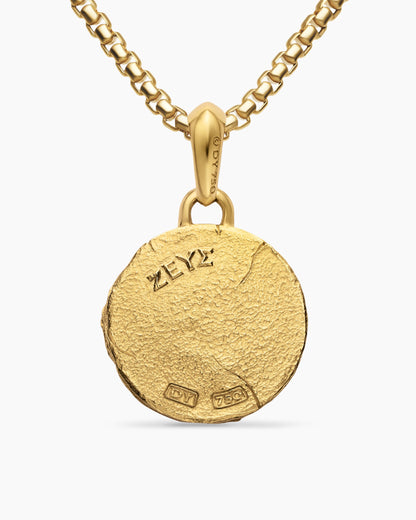 David Yurman Mens Zeus Amulet in 18K Yellow Gold, 24mm David Yurman Men’s