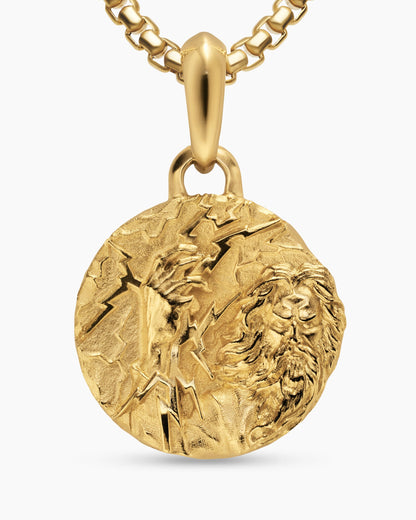 David Yurman Mens Zeus Amulet in 18K Yellow Gold, 24mm David Yurman Men’s