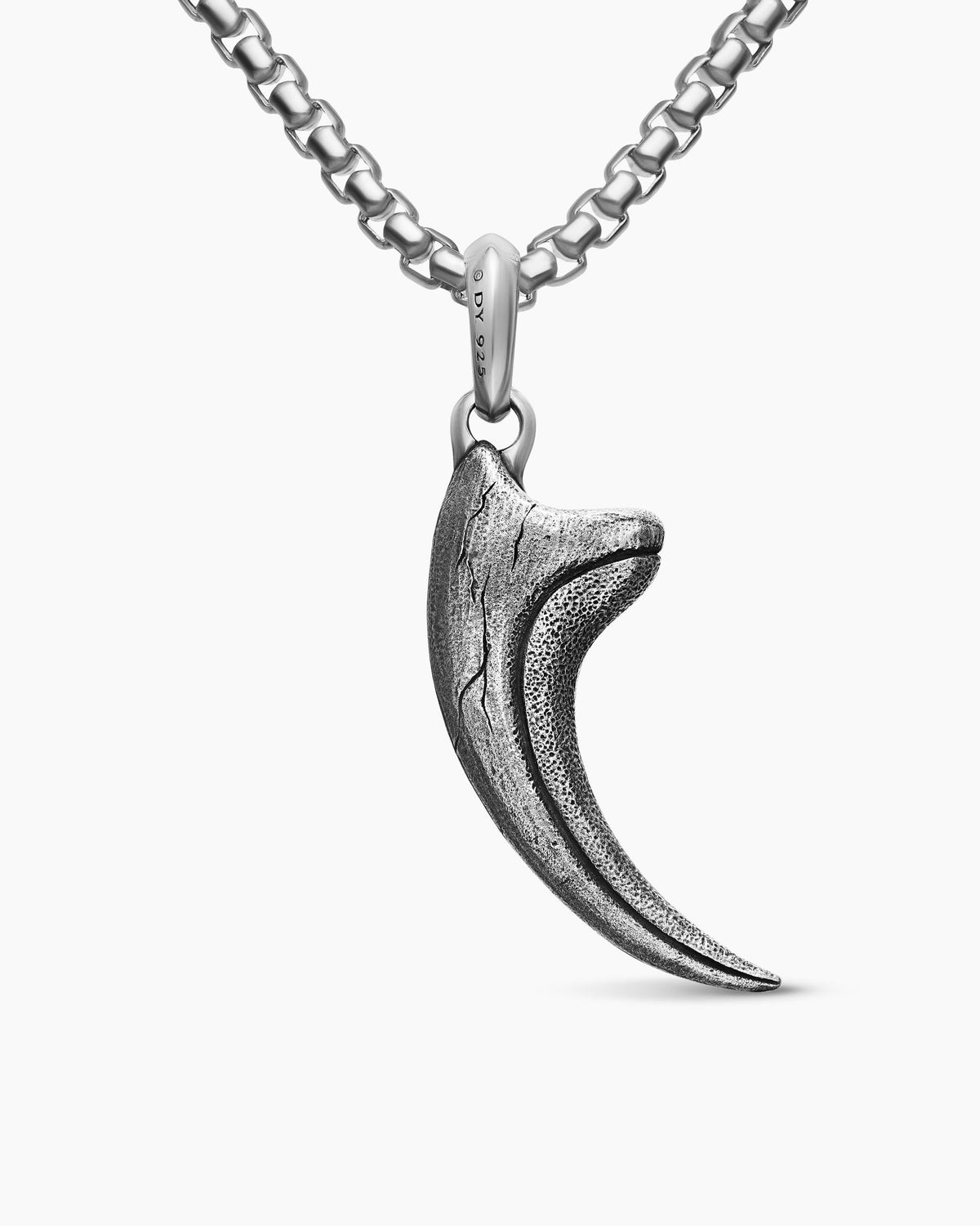 David Yurman Mens Raptor Claw Amulet in Sterling Silver with Black Diamonds, 36.2mm David Yurman Men’s