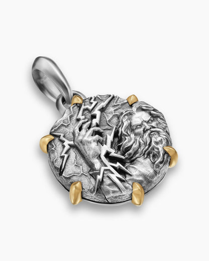 David Yurman Mens Zeus Amulet in Sterling Silver with 18K Yellow Gold, 26.4mm David Yurman Men’s
