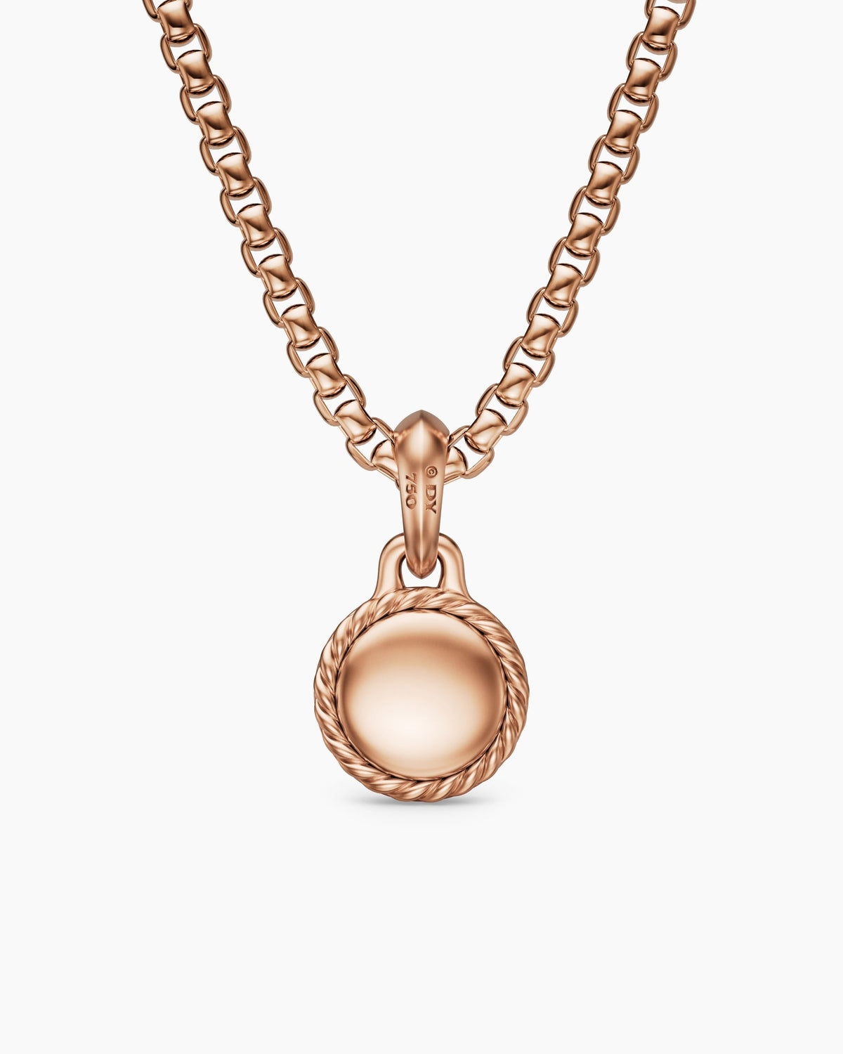 David Yurman Mens Evil Eye Amulet in 18K Rose Gold with Cognac Diamond, 15mm David Yurman Men’s