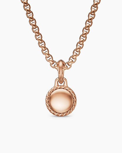 David Yurman Mens Evil Eye Amulet in 18K Rose Gold with Cognac Diamond, 15mm David Yurman Men’s