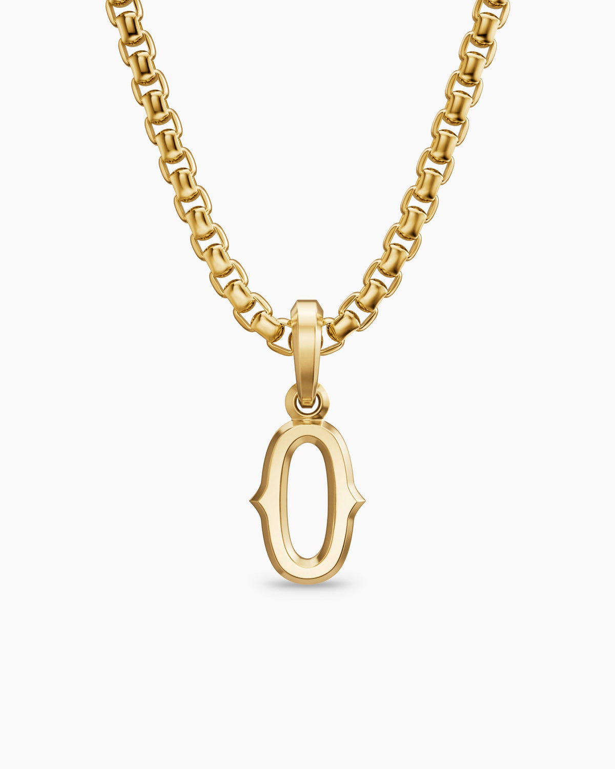 David Yurman Mens Number Zero Amulet in 18K Yellow Gold, 14.8mm David Yurman Men’s