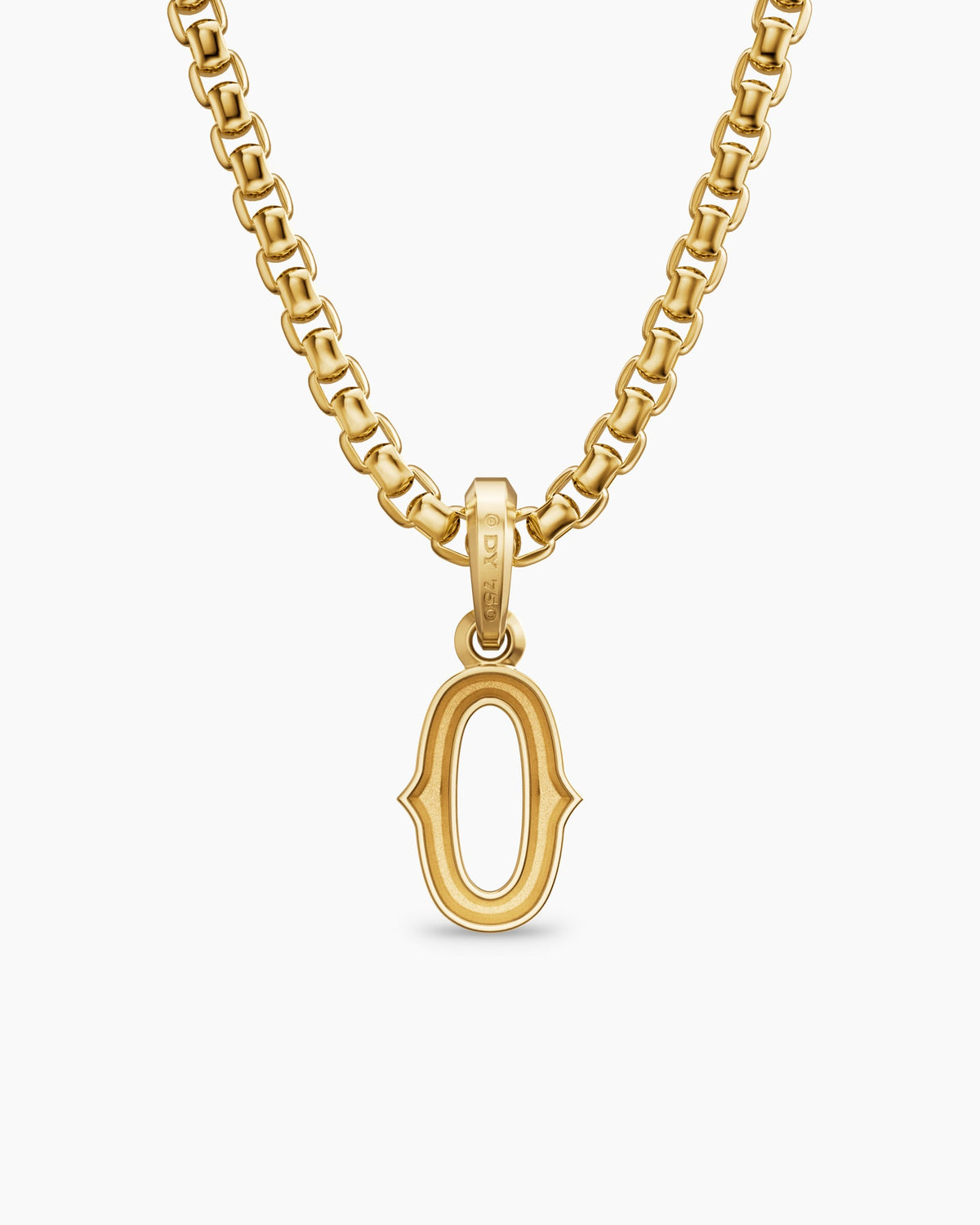 David Yurman Mens Number Zero Amulet in 18K Yellow Gold, 14.8mm David Yurman Men’s