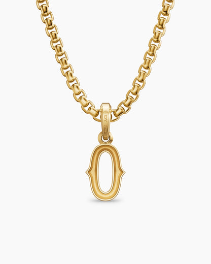 David Yurman Mens Number Zero Amulet in 18K Yellow Gold, 14.8mm David Yurman Men’s