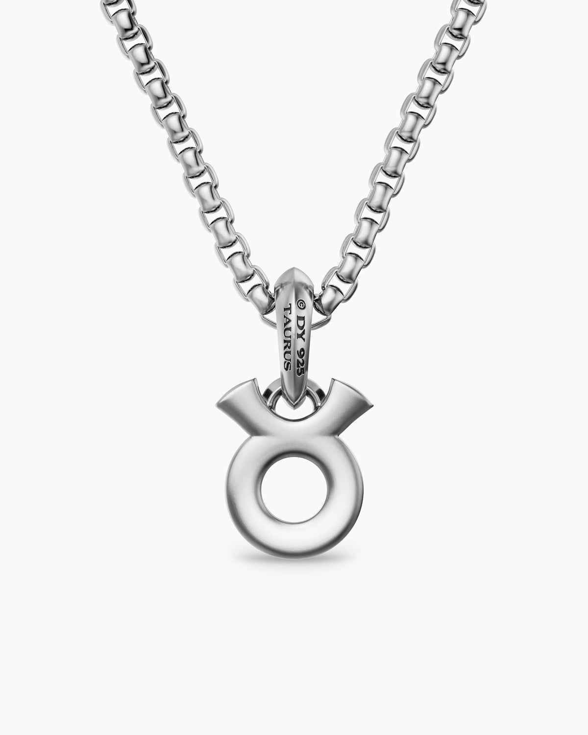 David Yurman Mens Taurus Amulet in Sterling Silver with Diamonds, 14.5mm David Yurman Men’s