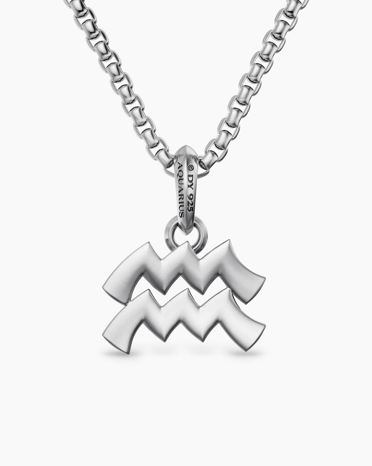 David Yurman Mens Aquarius Amulet in Sterling Silver with Diamonds, 17.2mm David Yurman Men’s
