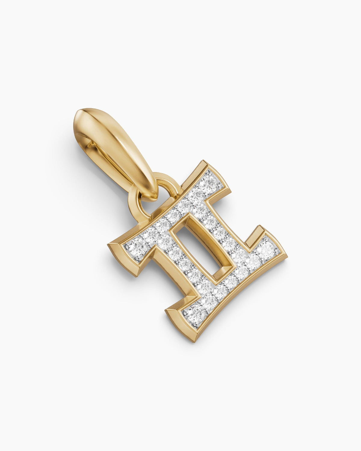 David Yurman Mens Gemini Amulet in 18K Yellow Gold with Diamonds, 15.2mm David Yurman Men’s