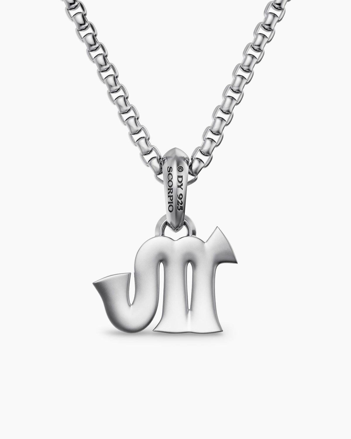 David Yurman Mens Scorpio Amulet in Sterling Silver with Diamonds, 16mm David Yurman Men’s