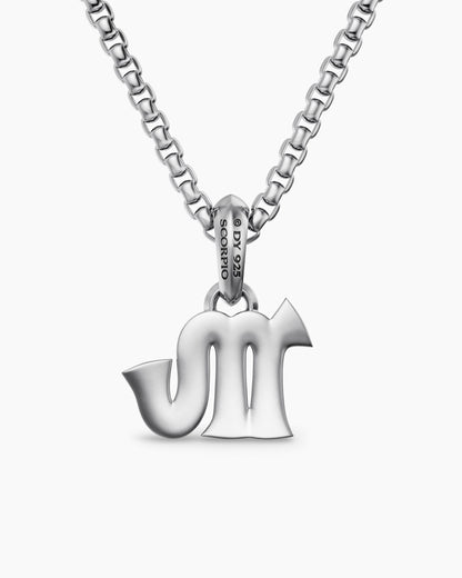 David Yurman Mens Scorpio Amulet in Sterling Silver with Diamonds, 16mm David Yurman Men’s