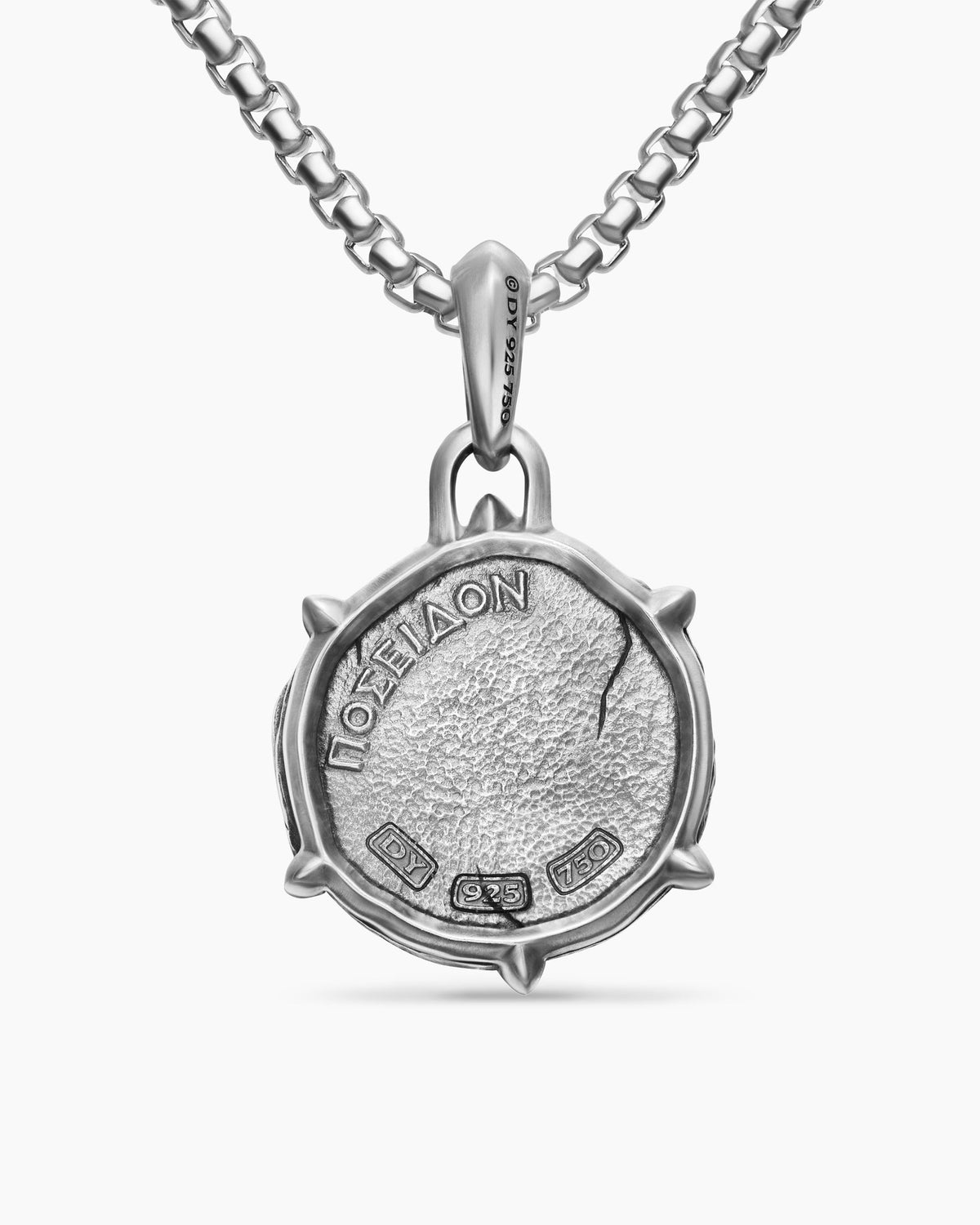 David Yurman Mens Poseidon Amulet in Sterling Silver with 18K Yellow Gold, 26.4mm David Yurman Men’s