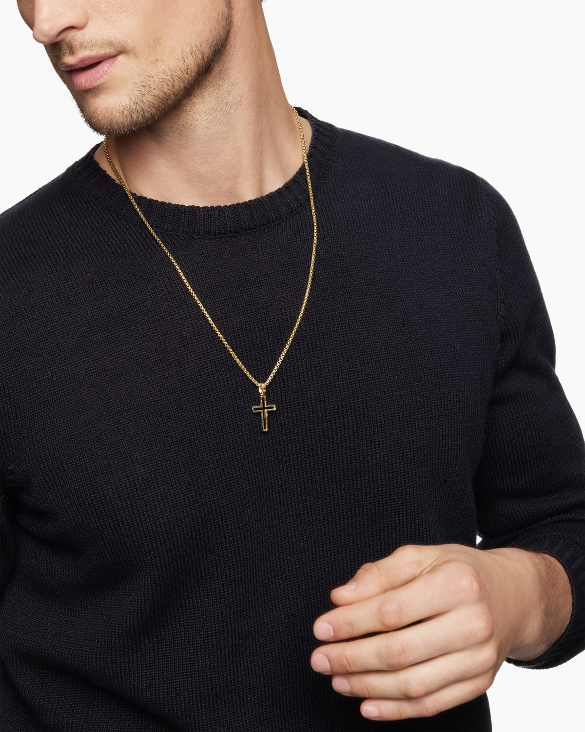 David Yurman Forged Carbon Cross Pendant David Yurman Men’s