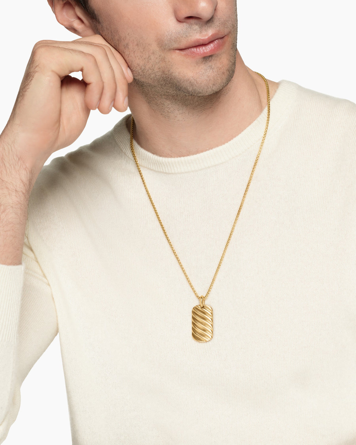 David Yurman Sculpted Cable Tag David Yurman Men’s