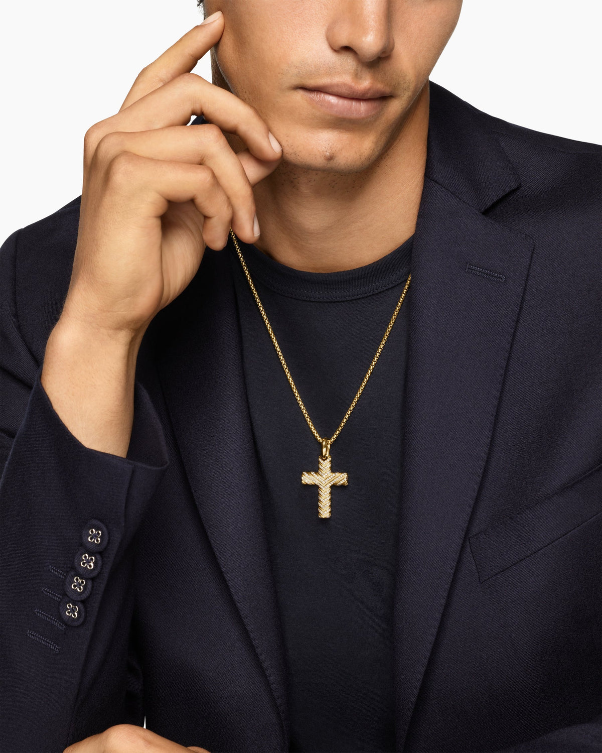 David Yurman Chevron Cross Pendant David Yurman Men’s