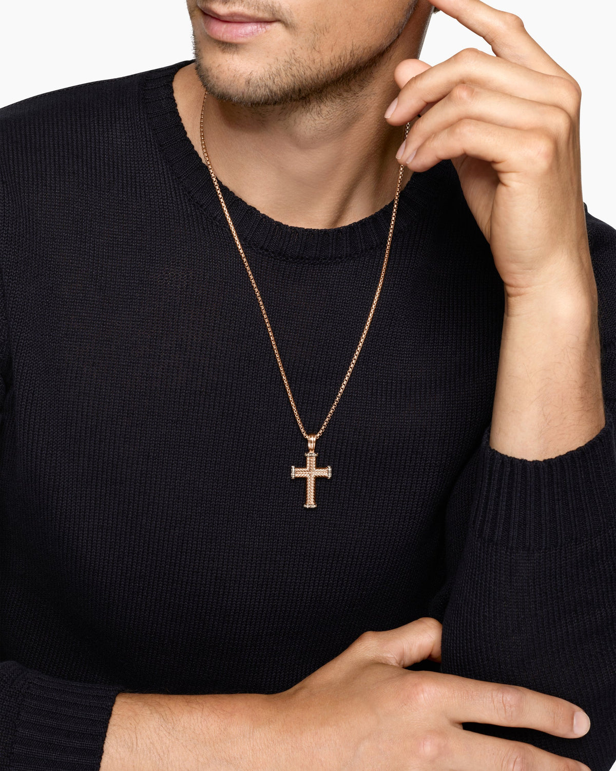 David Yurman Chevron Cross Pendant David Yurman Men’s