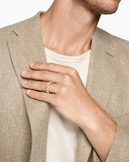 David Yurman Chevron Pavé Band Ring David Yurman Men’s