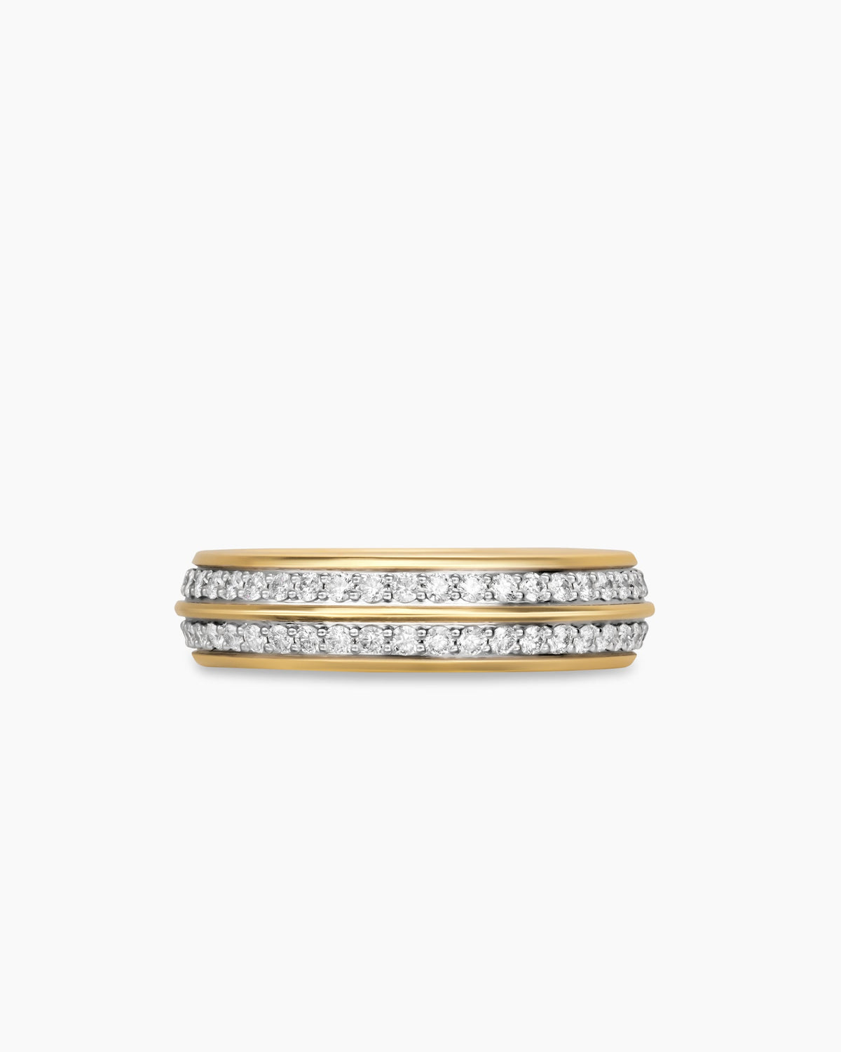 David Yurman Mens Knife Edge Band Ring in 18K Yellow Gold, 6mm David Yurman Men’s|Wedding