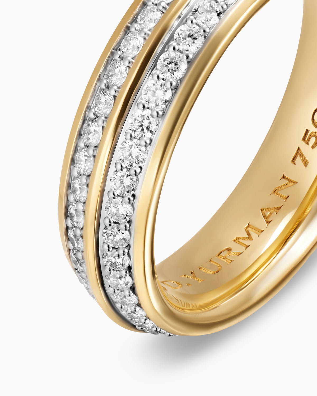 David Yurman Mens Knife Edge Band Ring in 18K Yellow Gold, 6mm David Yurman Men’s|Wedding
