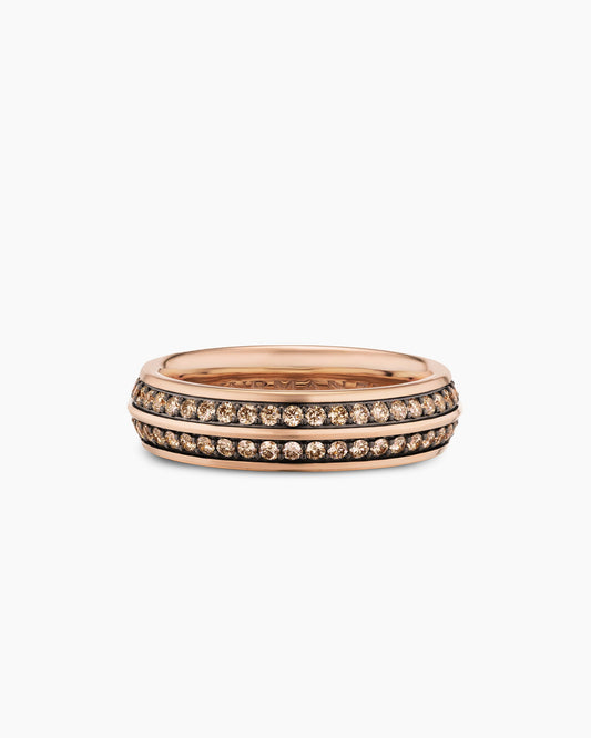 David Yurman Mens Knife Edge Band Ring in 18K Rose Gold, 6mm David Yurman Men’s|Wedding