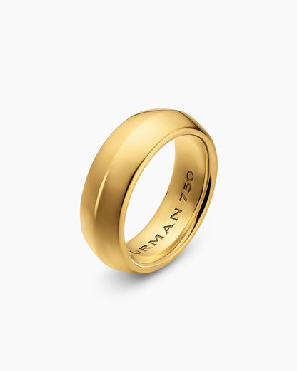 David Yurman Mens Knife Edge Band Ring in 18K Yellow Gold, 8mm David Yurman Men’s|Wedding