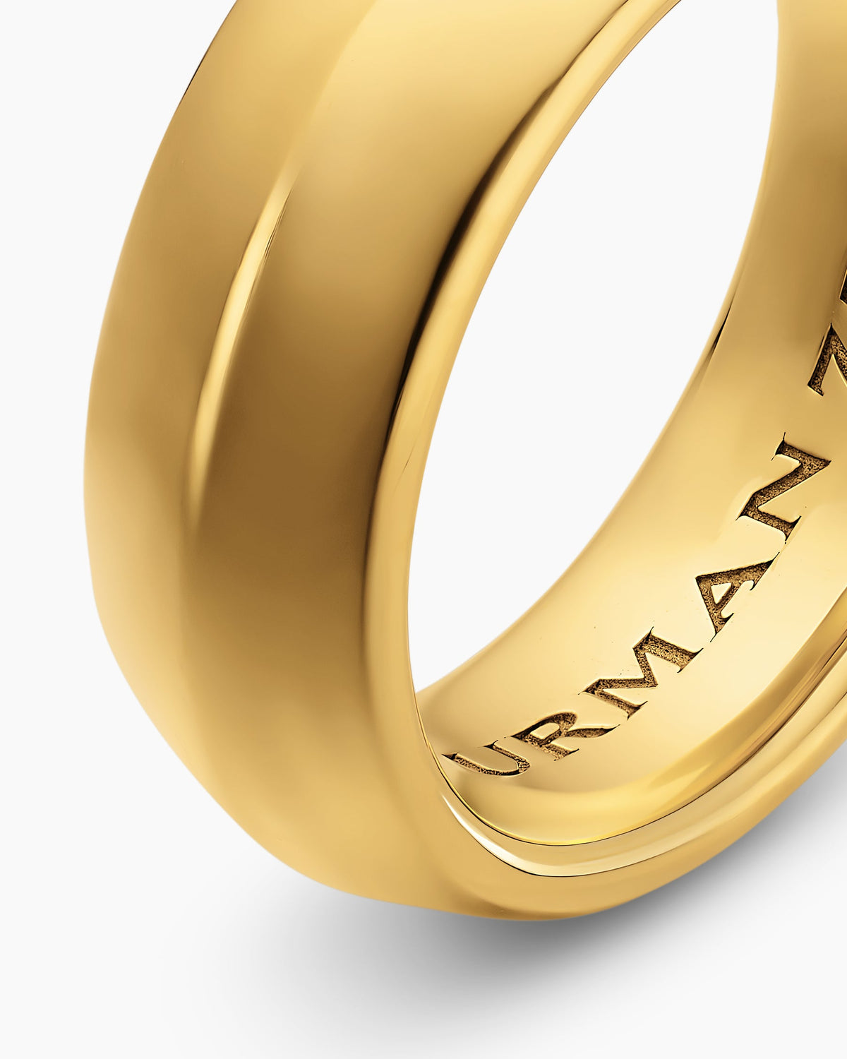 David Yurman Mens Knife Edge Band Ring in 18K Yellow Gold, 8mm David Yurman Men’s|Wedding
