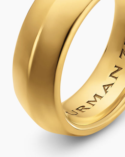 David Yurman Mens Knife Edge Band Ring in 18K Yellow Gold, 8mm David Yurman Men’s|Wedding