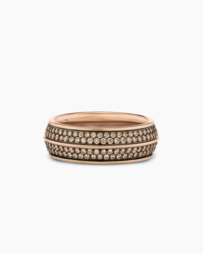 David Yurman Mens Knife Edge Band Ring in 18K Rose Gold, 8mm David Yurman Men’s|Wedding