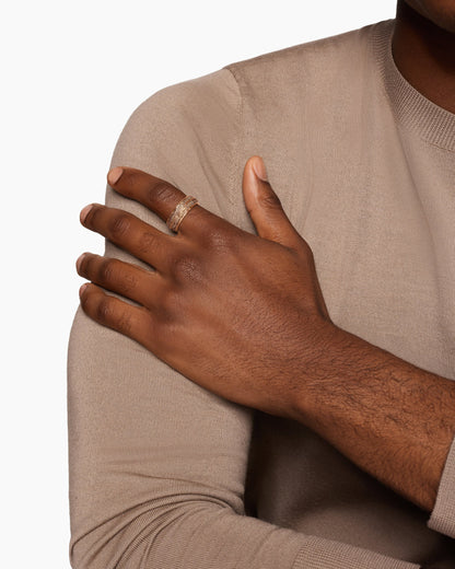 David Yurman Mens Knife Edge Band Ring in 18K Rose Gold, 8mm David Yurman Men’s|Wedding